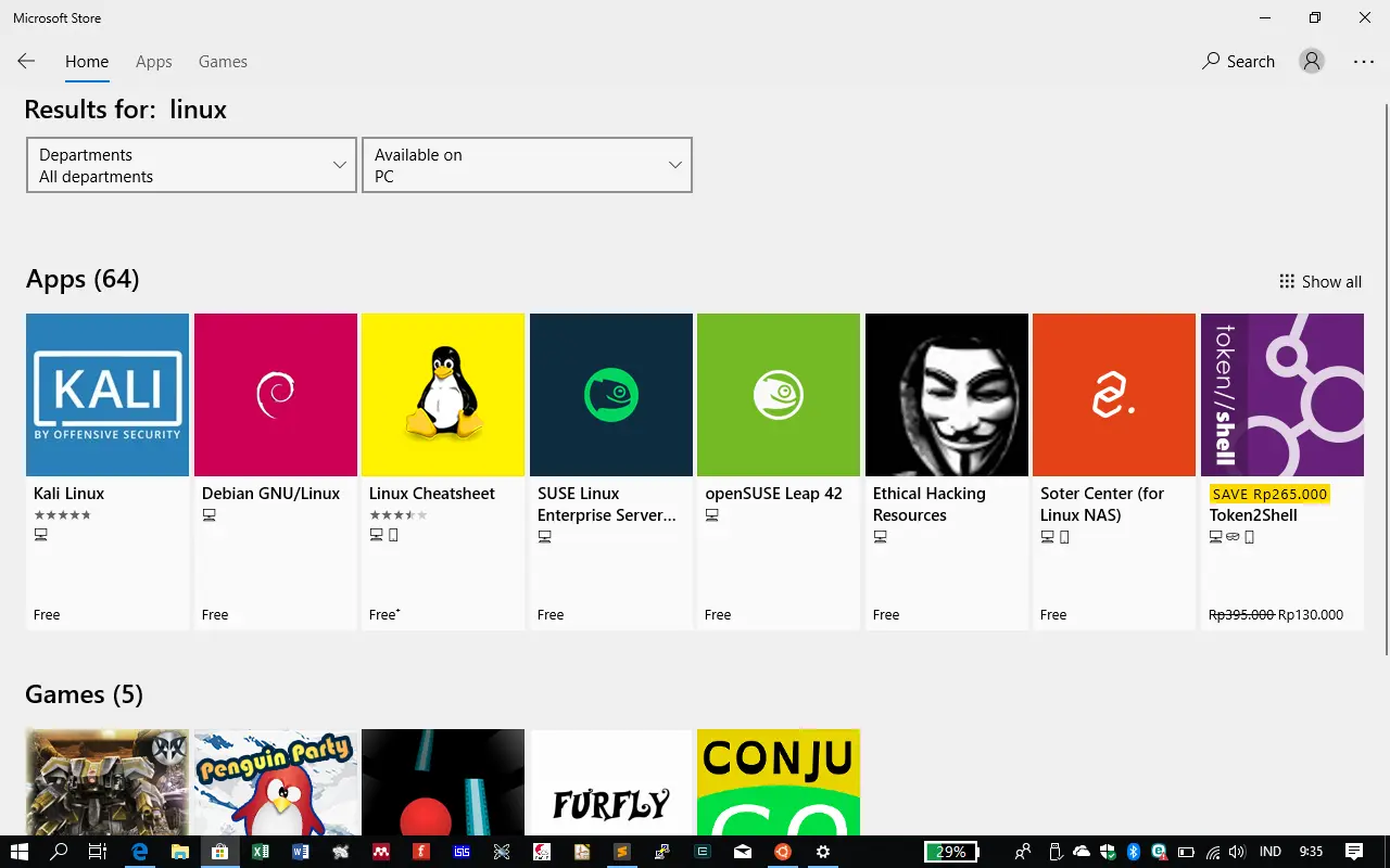 Linux di Ms. Store